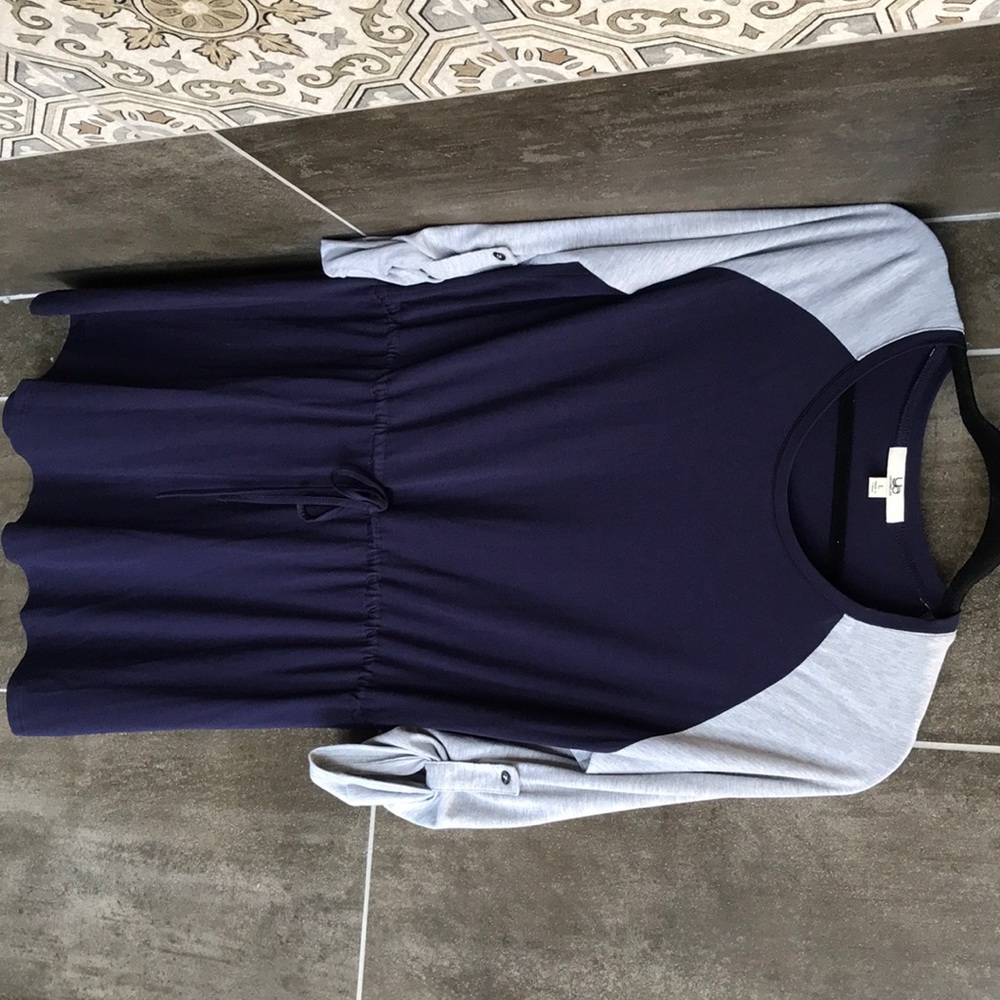 YA Los Angeles adjustable sleeve jersey knit dress